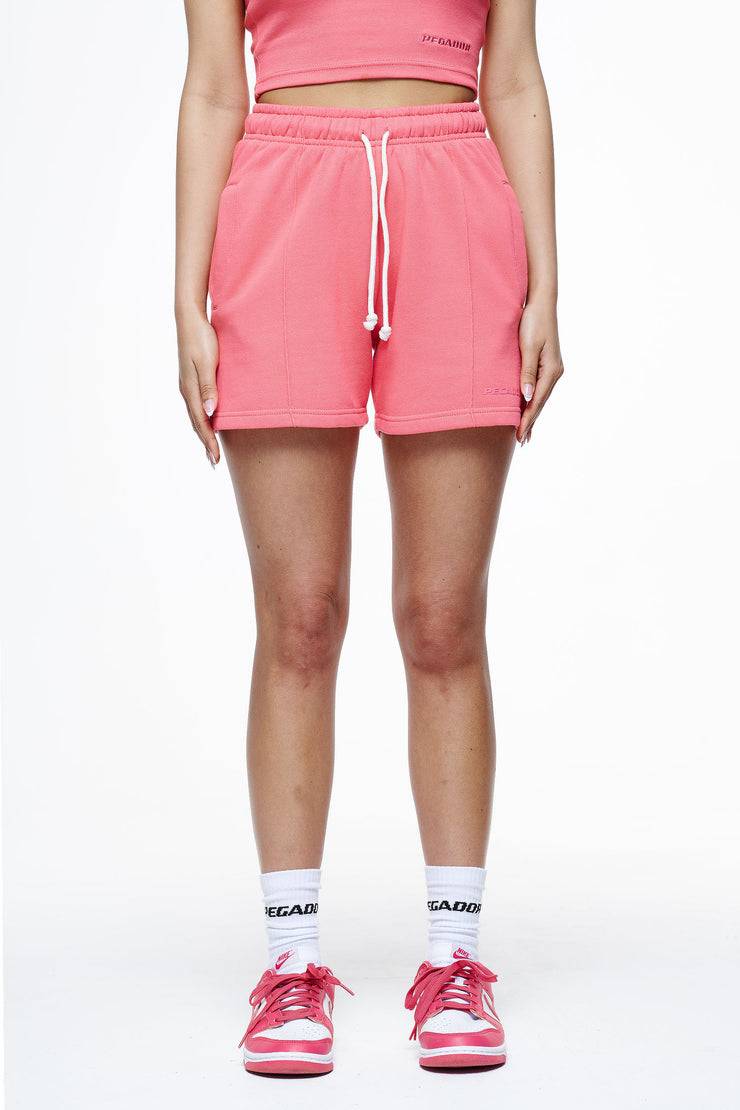 Pegador Umbria High Waisted Shorts Vintage Washed Strawberry Gum Discount Store für neue Produkte