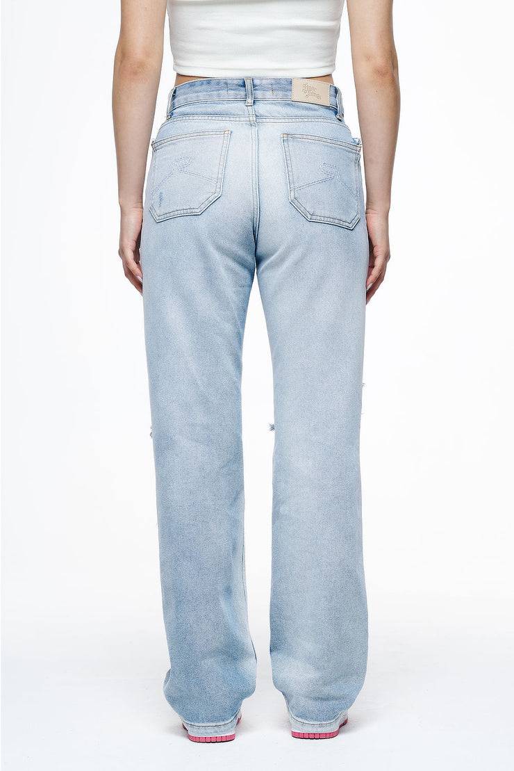 Pegador Soliera Distressed Wide Jeans Light Blue 50% Rabatt mit kostenlosem Versand