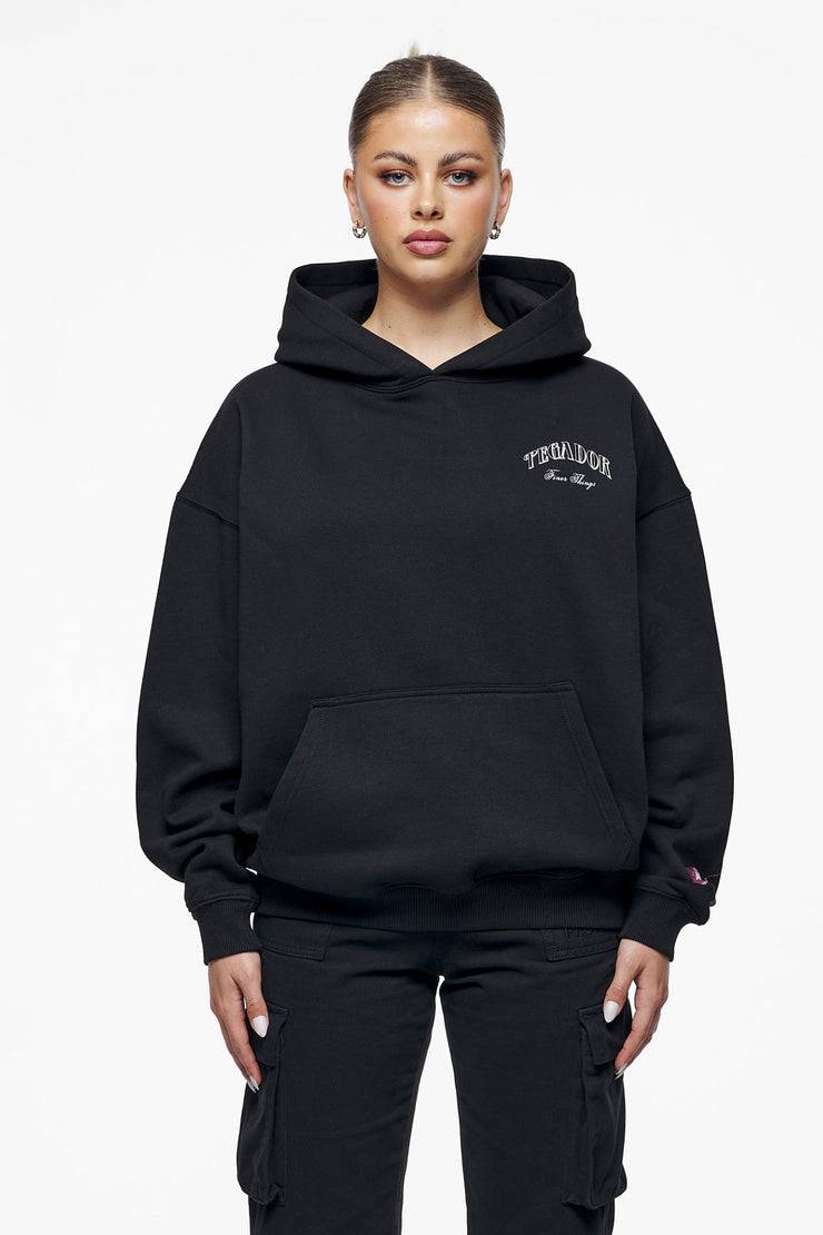 Pegador Siesta Oversized Hoodie Washed Vintage Black Clearance-Verkauf