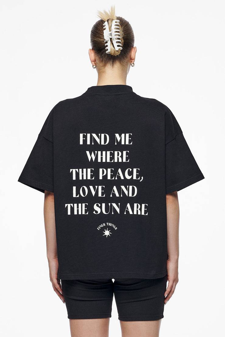 Pegador Siena Heavy Oversized Tee Washed Vintage Black Fabrikladen