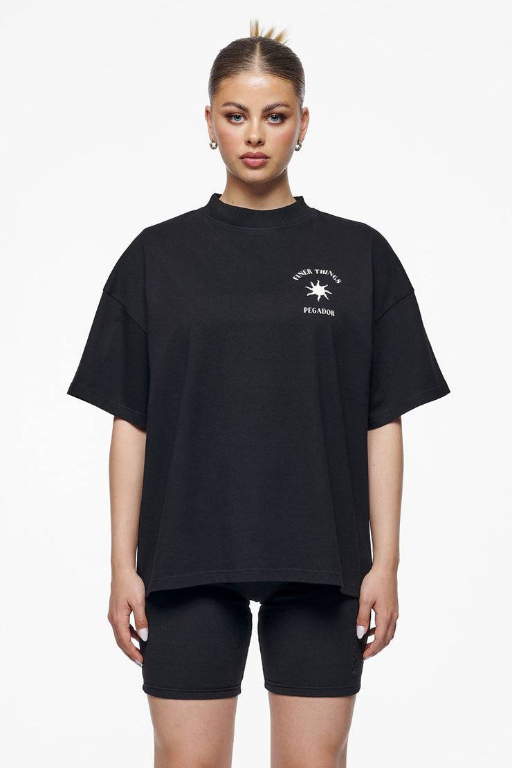 Pegador Siena Heavy Oversized Tee Washed Vintage Black Fabrikladen