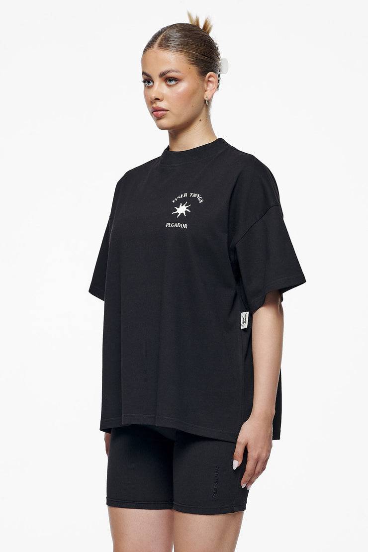 Pegador Siena Heavy Oversized Tee Washed Vintage Black Fabrikladen