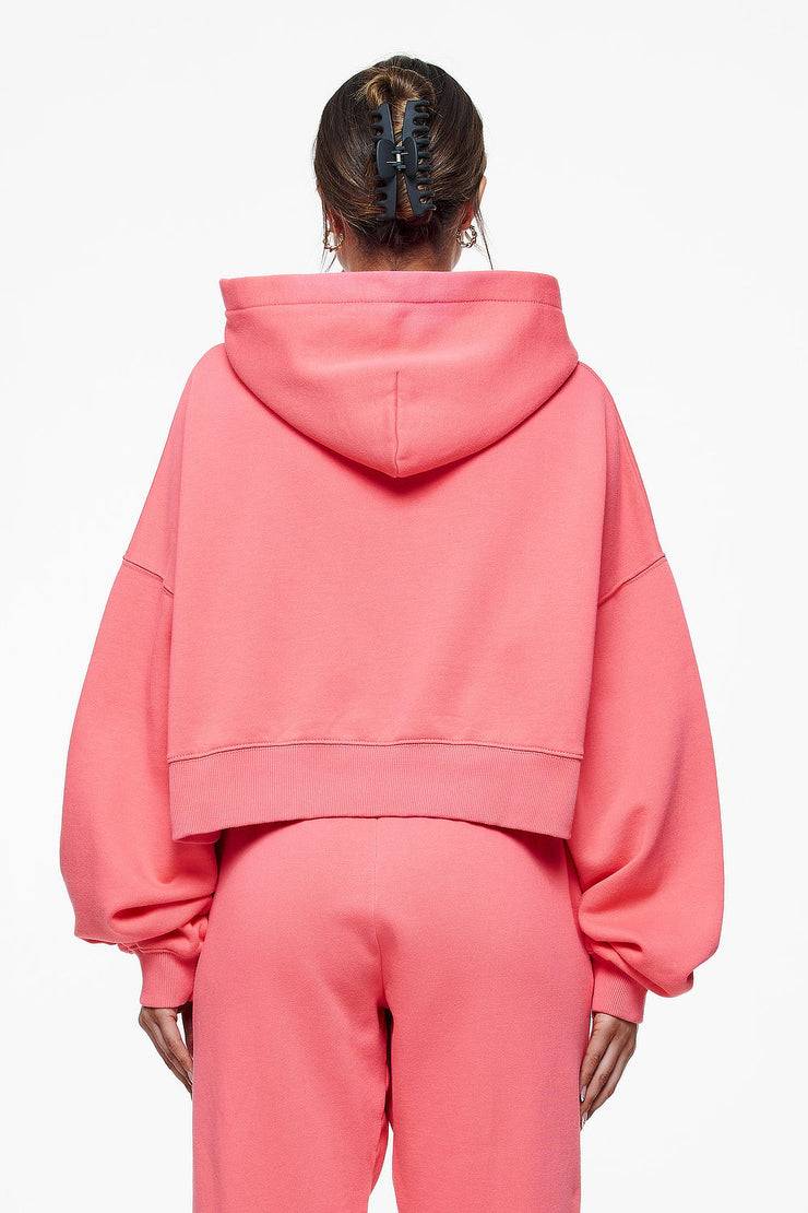 Pegador Salita Oversized Cropped Hoodie Vintage Washed Strawberry Gum Speichern exportieren