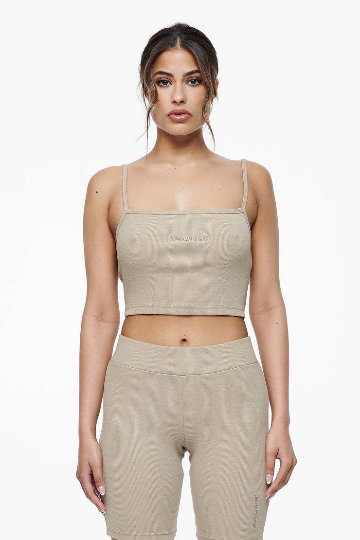Pegador Ruby Rib Crop Top Vintage Washed Espresso Rabatte dieses Monats