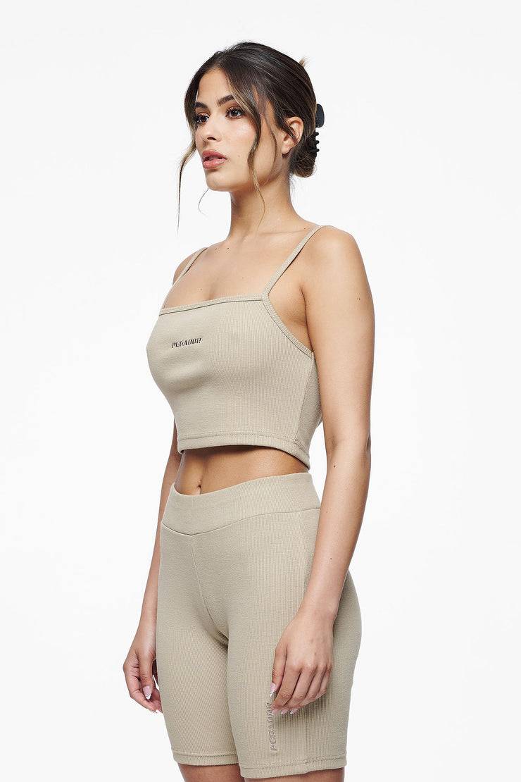 Pegador Ruby Rib Crop Top Vintage Washed Espresso Rabatte dieses Monats