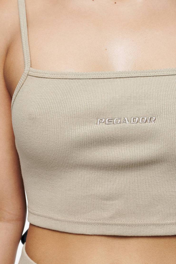 Pegador Ruby Rib Crop Top Vintage Washed Espresso Rabatte dieses Monats