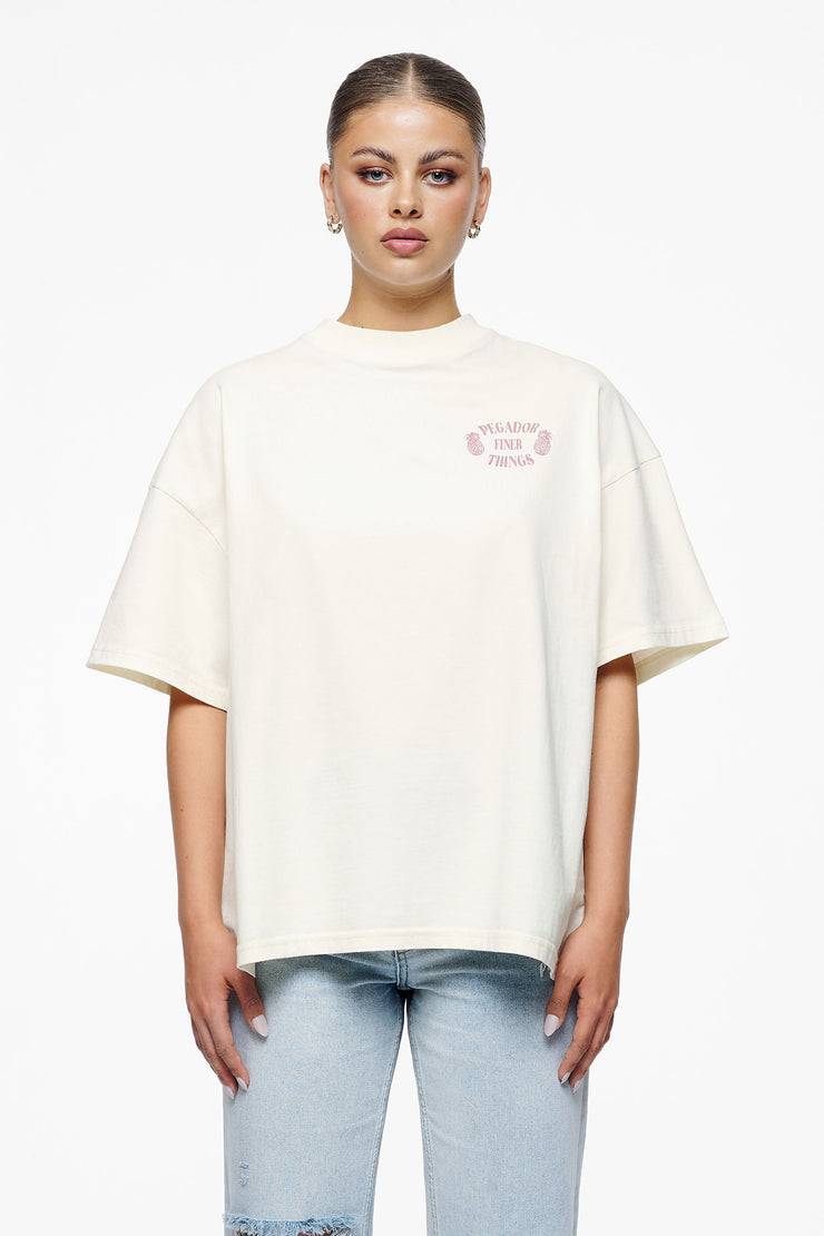 Pegador Roma Heavy Oversized Tee Vintage Washed Unbleached Online
