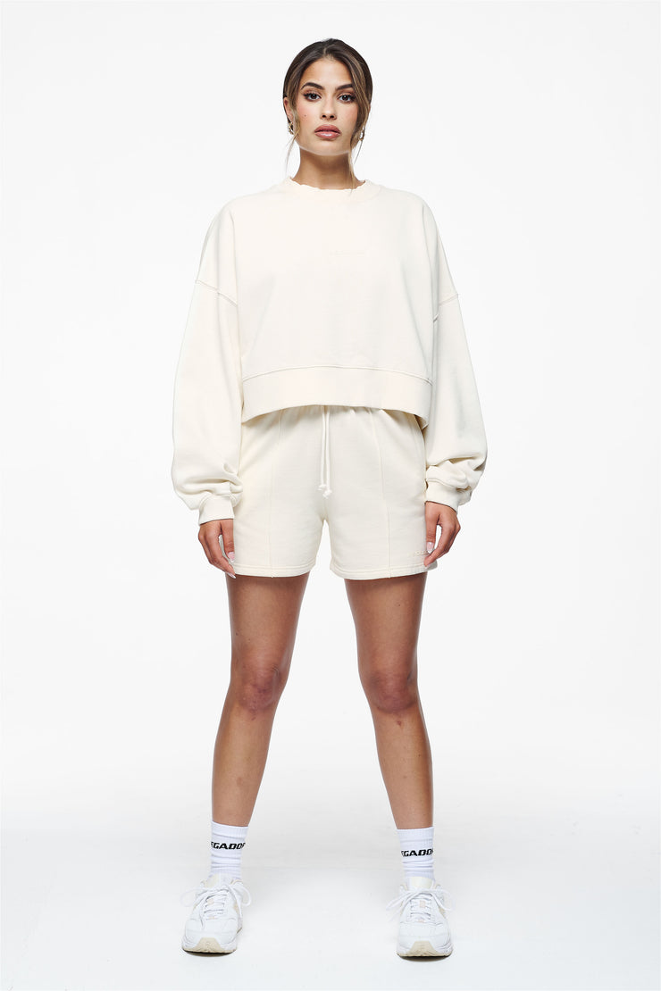 Pegador Londa Cropped Oversized Sweater Vintage Washed Unbleached Gum Angebote