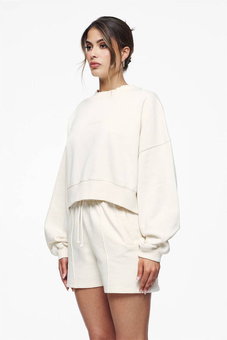 Pegador Londa Cropped Oversized Sweater Vintage Washed Unbleached Gum Angebote