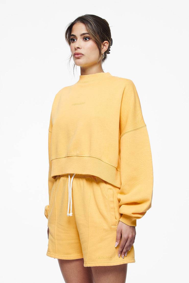Pegador Londa Cropped Oversized Sweater Vintage Washed Golden Sun Gum Hotsell