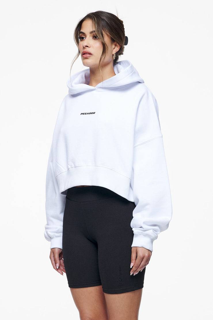 Pegador Culla Logo Oversized Cropped Hoodie White Blitzverkäufe