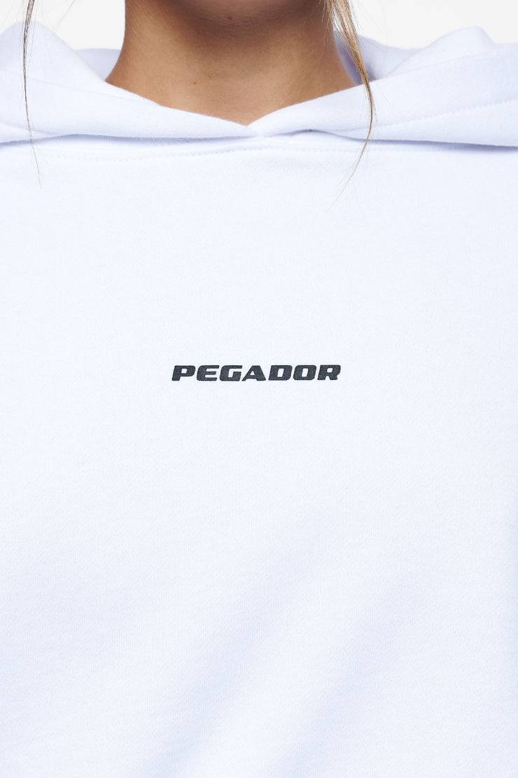 Pegador Culla Logo Oversized Cropped Hoodie White Blitzverkäufe