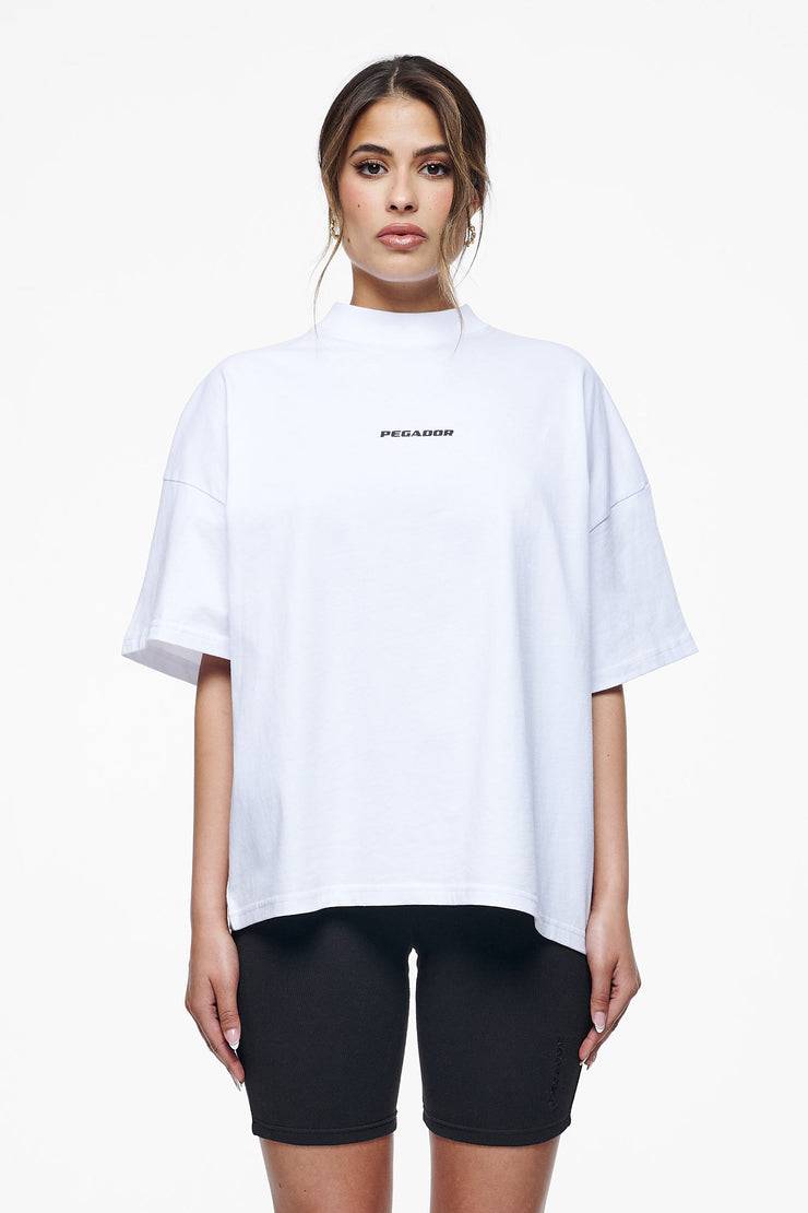 Pegador Culla Logo Heavy Oversized Tee White Limitierter Zeitrabatt