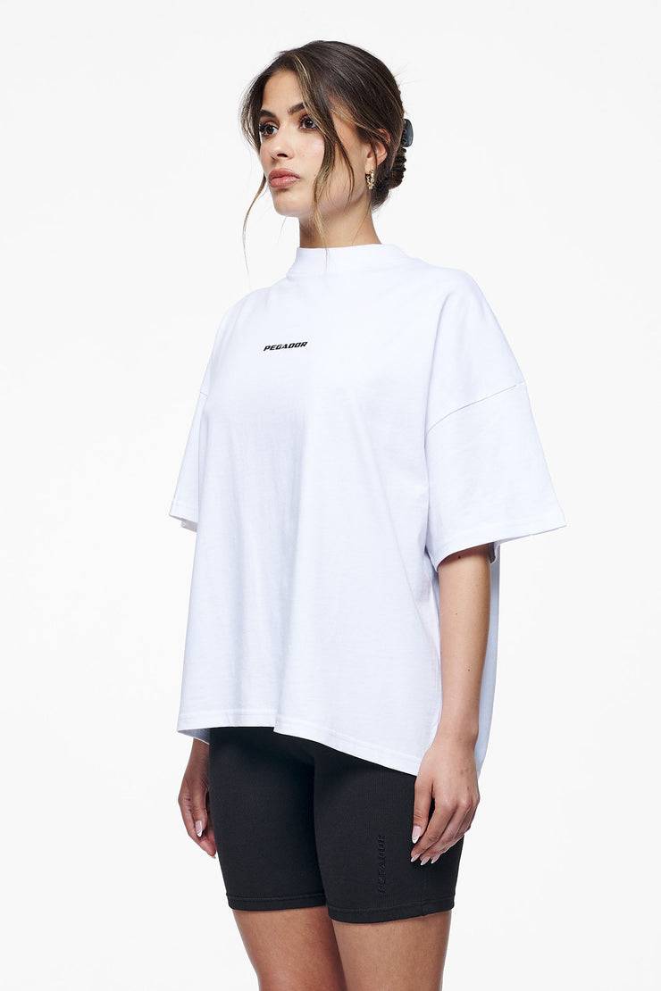 Pegador Culla Logo Heavy Oversized Tee White Limitierter Zeitrabatt