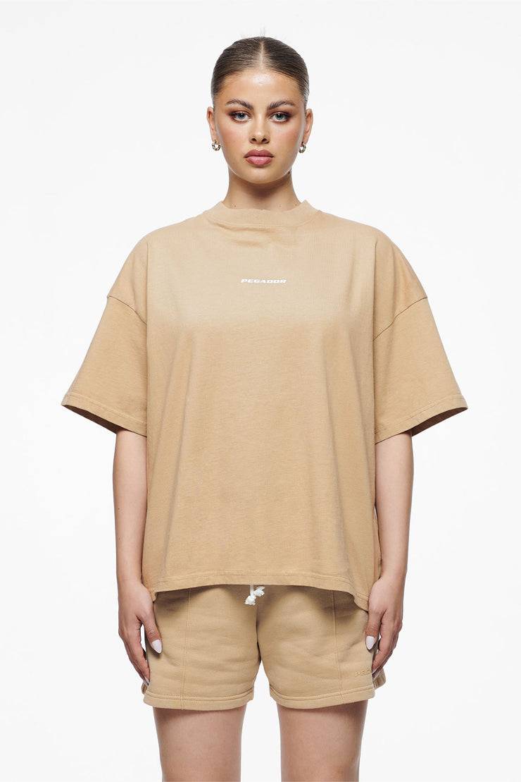 Pegador Culla Logo Heavy Oversized Tee Vintage Washed Espresso Fabrik Onlineshop