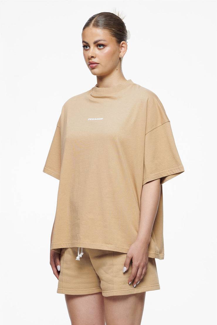 Pegador Culla Logo Heavy Oversized Tee Vintage Washed Espresso Fabrik Onlineshop