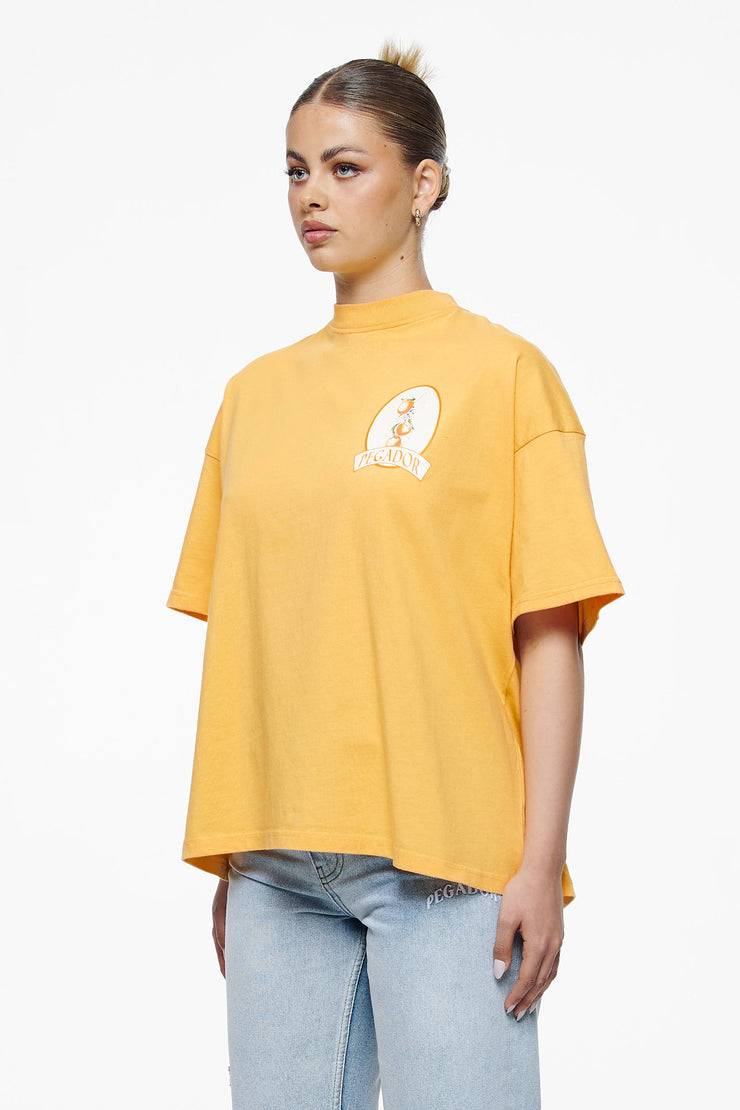 Pegador Brenda Heavy Oversized Tee Vintage Washed Golden Sun Versandkostenfrei