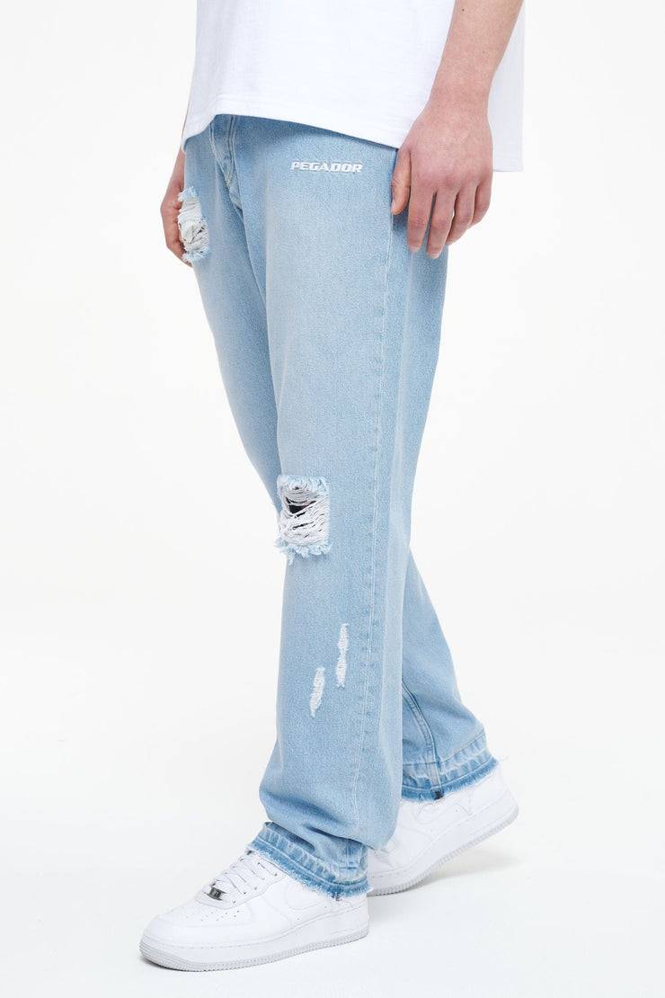 Pegador Abott Wide Jeans Washed Blue Große Rabatte