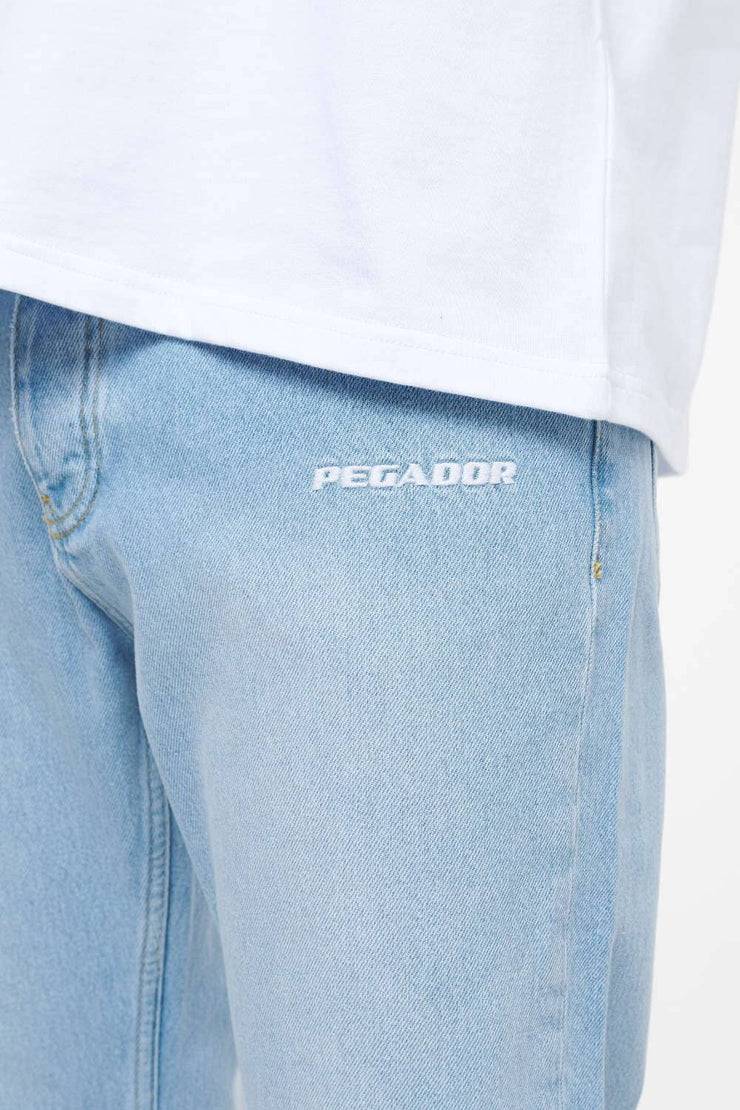 Pegador Abott Wide Jeans Washed Blue Große Rabatte