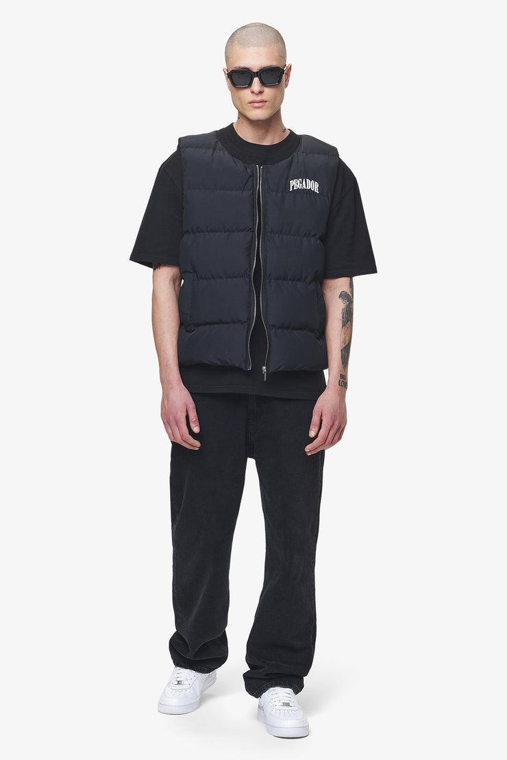 Pegador Aberdeen Round Neck Puffer Vest Black Ink Saisonale Angebote