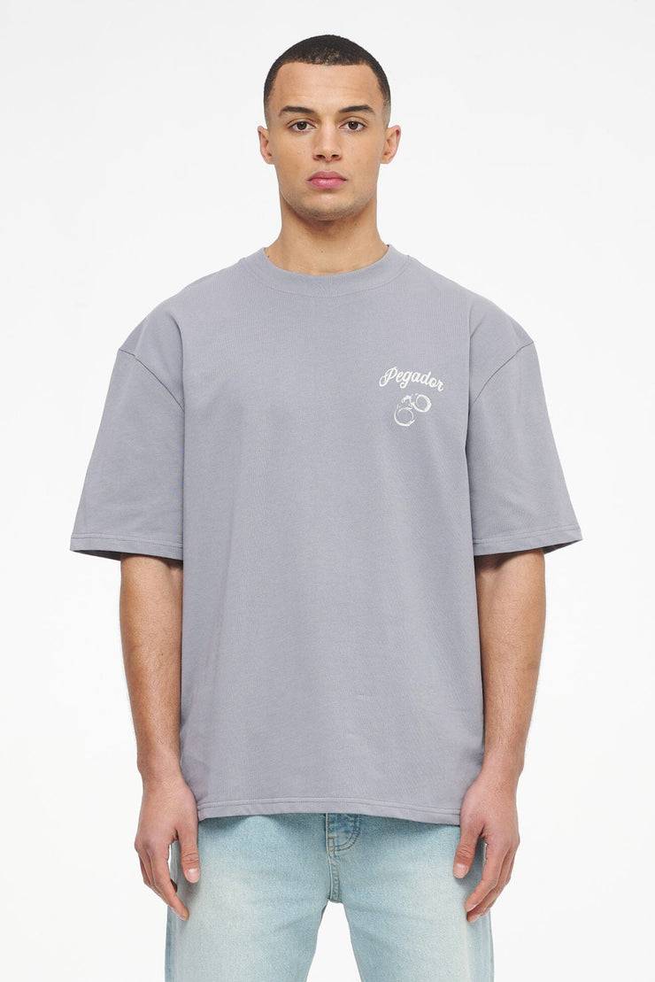 Pegador Skena Oversized Tee Vintage Washed Dusk Grey Letzte 3 Tage