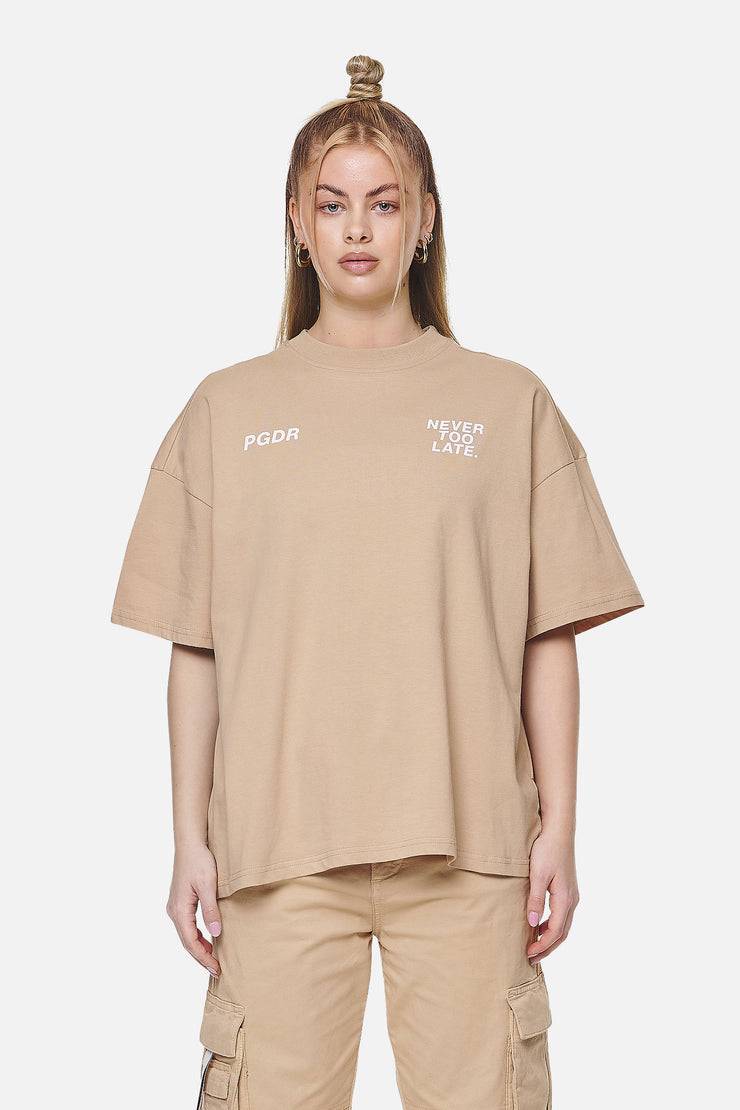 Pegador Airville Heavy Oversized Tee Washed Safari Sand Bis zu 60% Rabatt