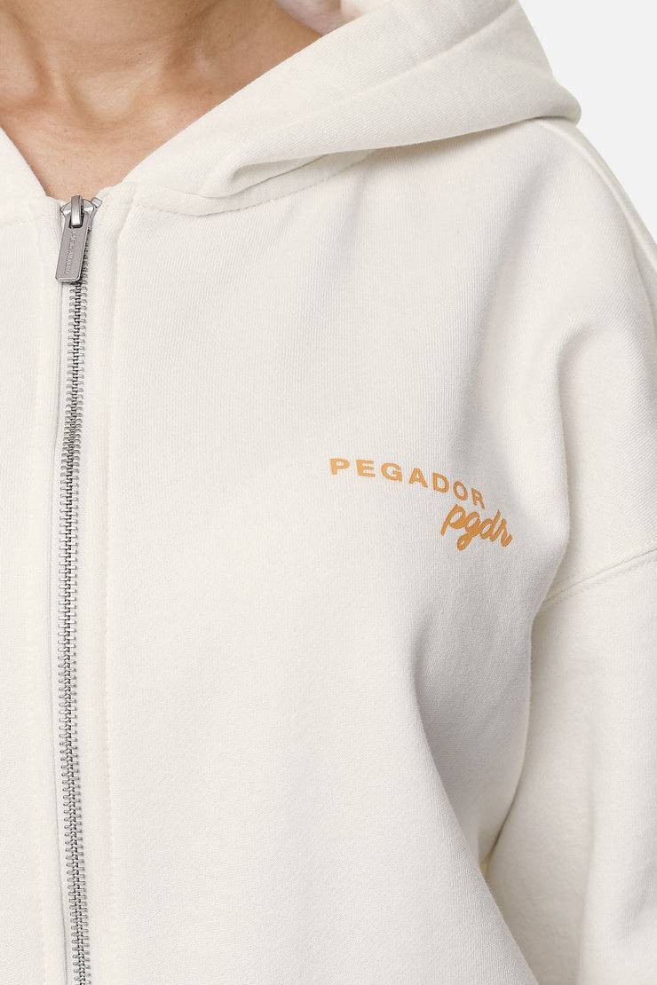 Pegador Berri Oversized Zip Hoodie Washed Coconut Milk Begrenzt auf 3 Tage
