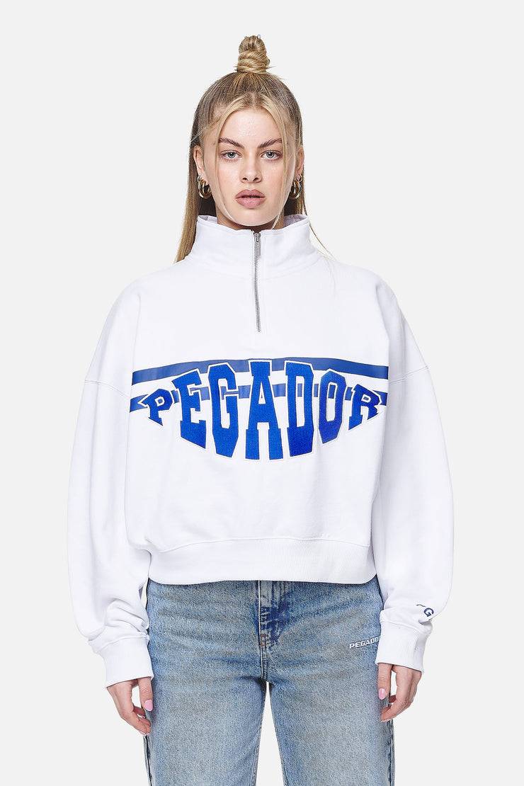 Pegador Sarina Oversized Halfzip Sweater White 50% Rabatt für begrenzte Zeit