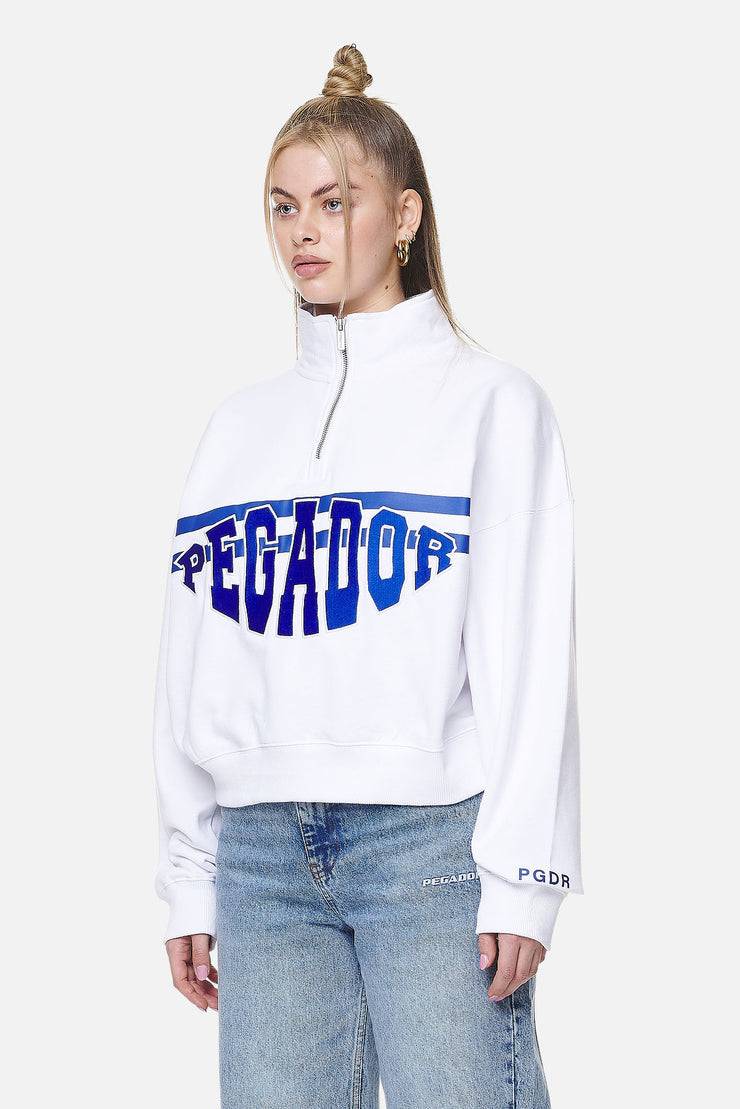 Pegador Sarina Oversized Halfzip Sweater White 50% Rabatt für begrenzte Zeit