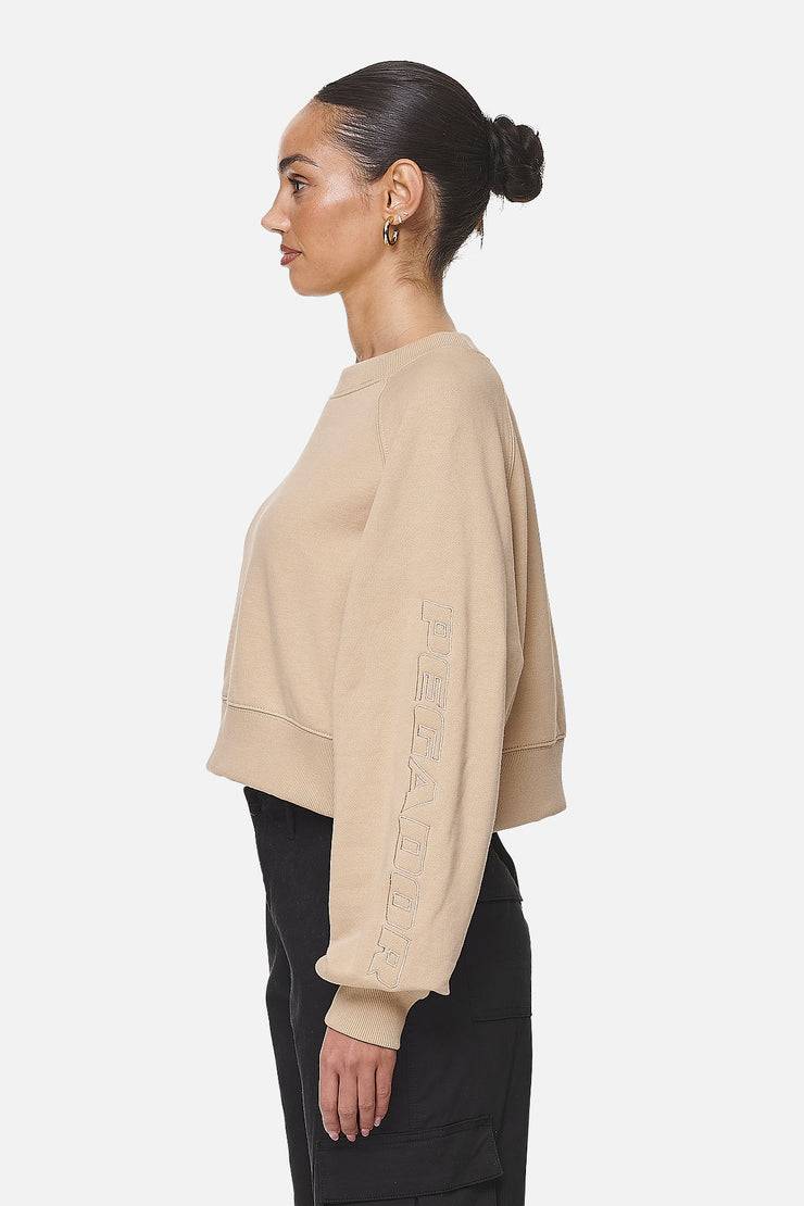 Pegador Kintore Cropped Oversized Raglan Sweater Washed Safari Sand Rabatte dieses Monats
