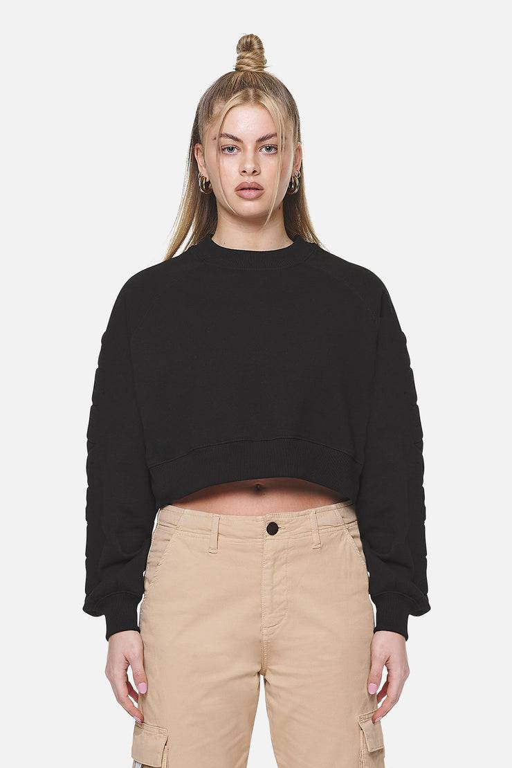 Pegador Kintore Cropped Oversized Raglan Sweater Black 2025