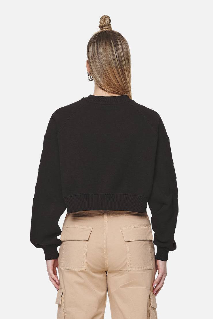 Pegador Kintore Cropped Oversized Raglan Sweater Black 2025