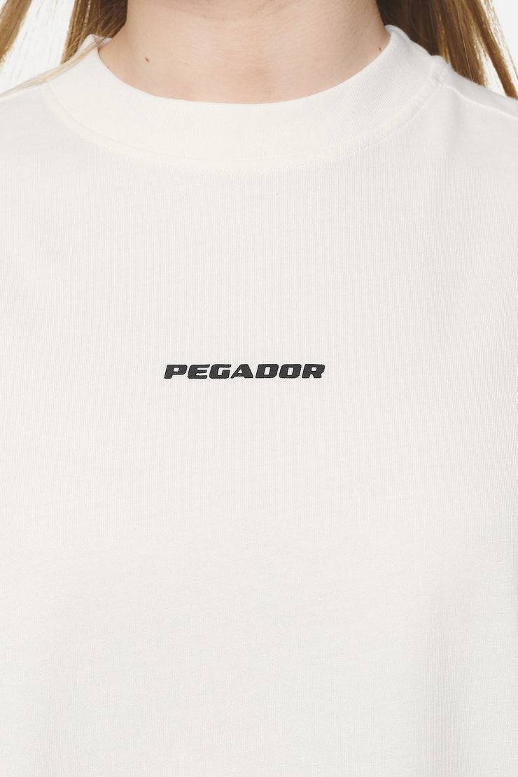 Pegador Arendal Logo Heavy Oversized Tee Washed Coconut Milk Black Online