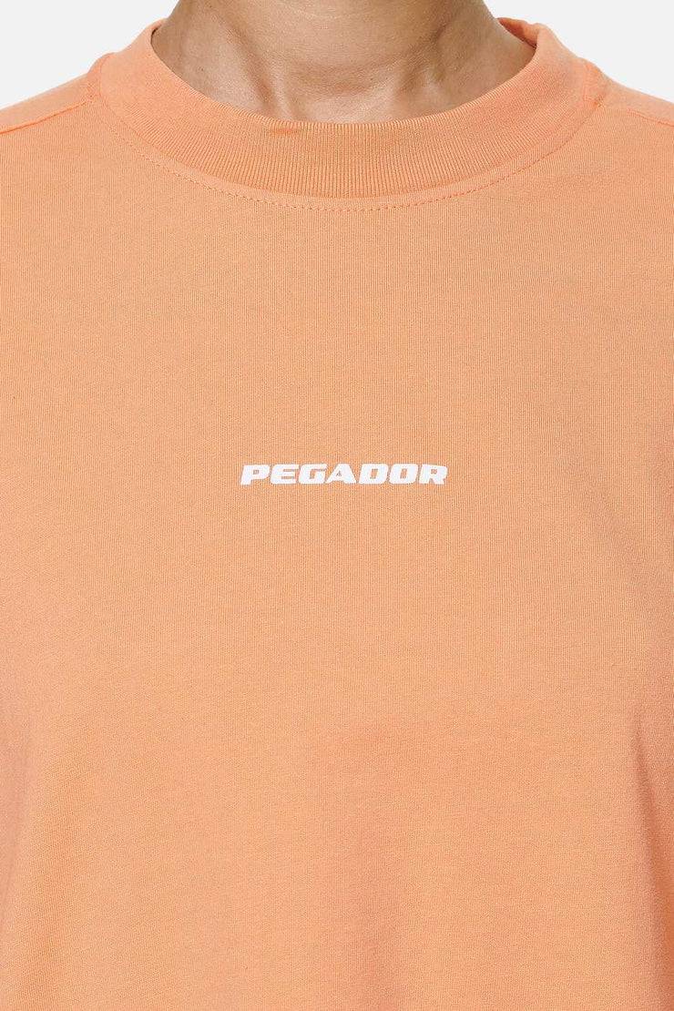 Pegador Arendal Logo Heavy Oversized Tee Washed Apricot White Outlet