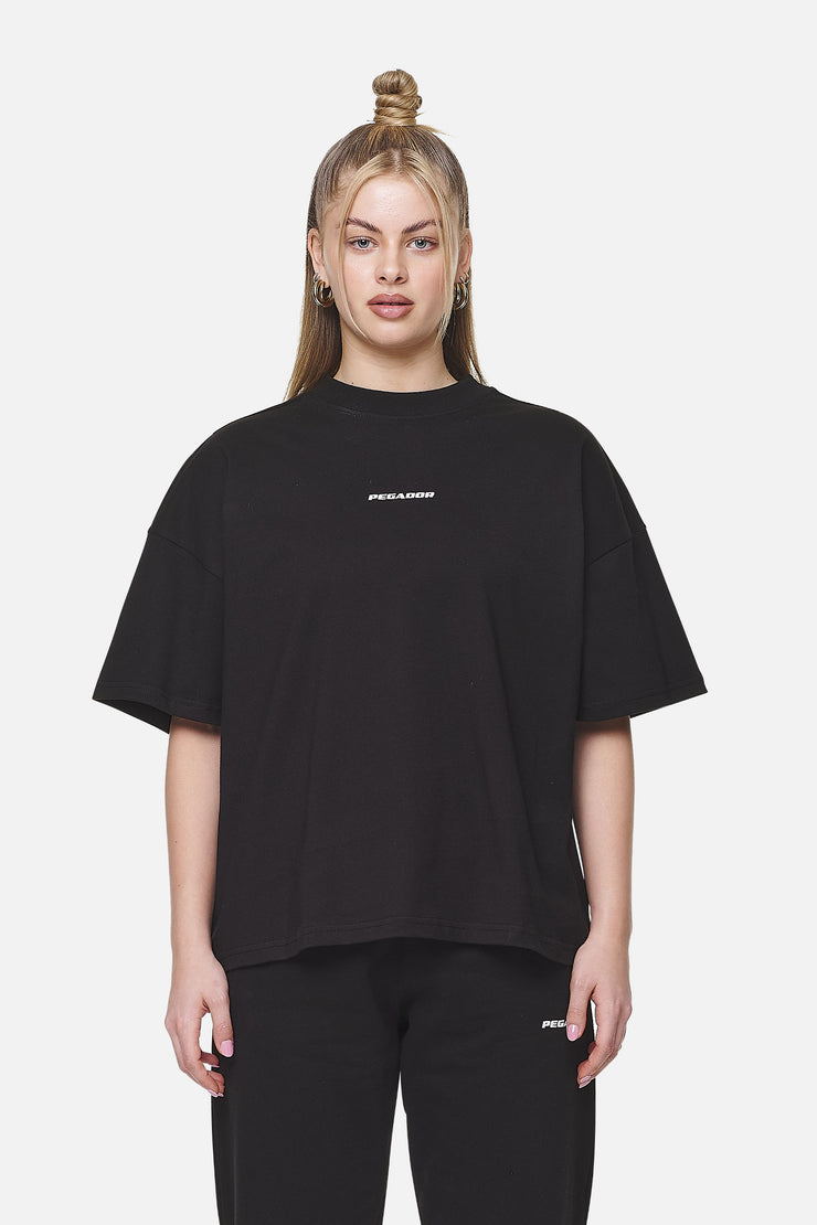 Pegador Arendal Logo Heavy Oversized Tee Black White Angebote
