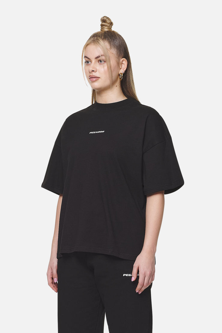 Pegador Arendal Logo Heavy Oversized Tee Black White Angebote