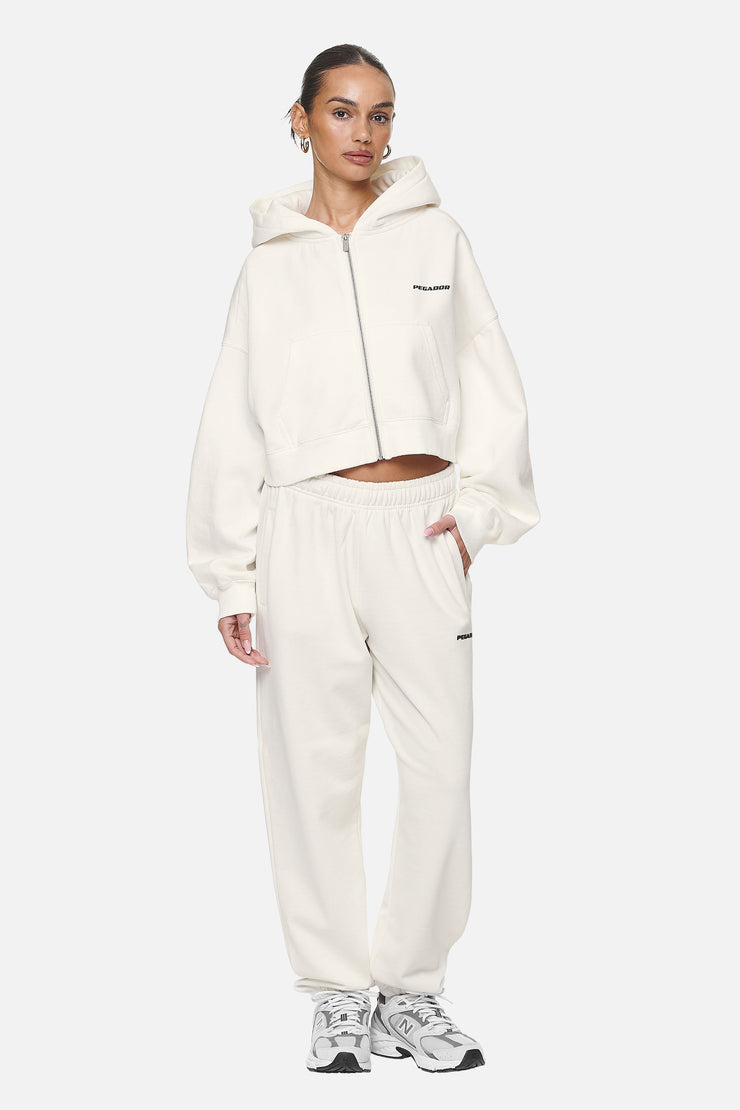 Pegador Villa High Waisted Sweat Pants Washed Coconut Milk Black Gum Schlussverkauf