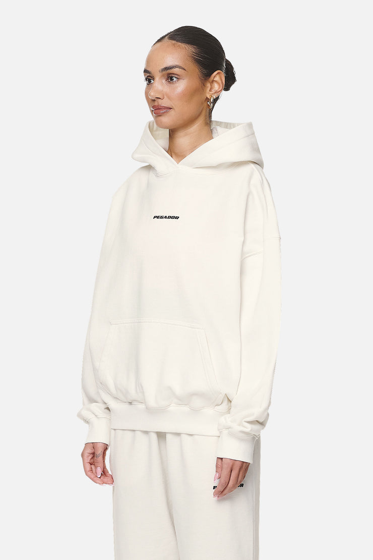 Pegador Clarita Logo Oversized Hoodie Washed Coconut Milk Black Gum Günstiger Verkauf