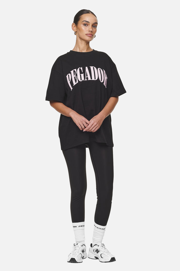 Pegador Miami Oversized Tee Black Flamingo Kostenloser Versand