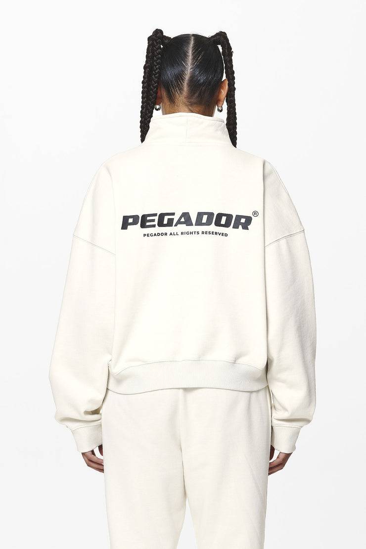 Pegador Vuku Logo Oversized Halfzip Washed Salty Cream Limitierter Zeitrabatt