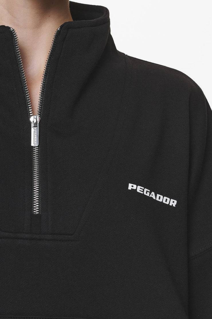 Pegador Vuku Logo Oversized Halfzip Black Fabrik Onlineshop