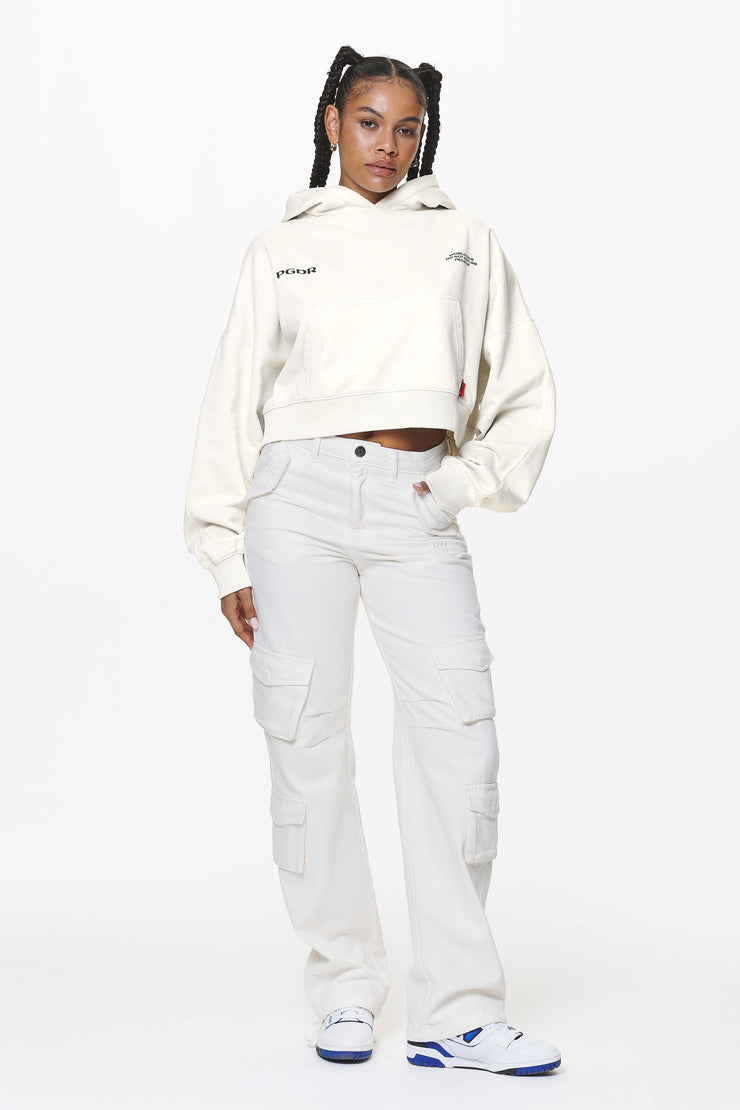 Pegador Vrena Oversized Cropped Hoodie Washed Salty Cream Fabrikpreis