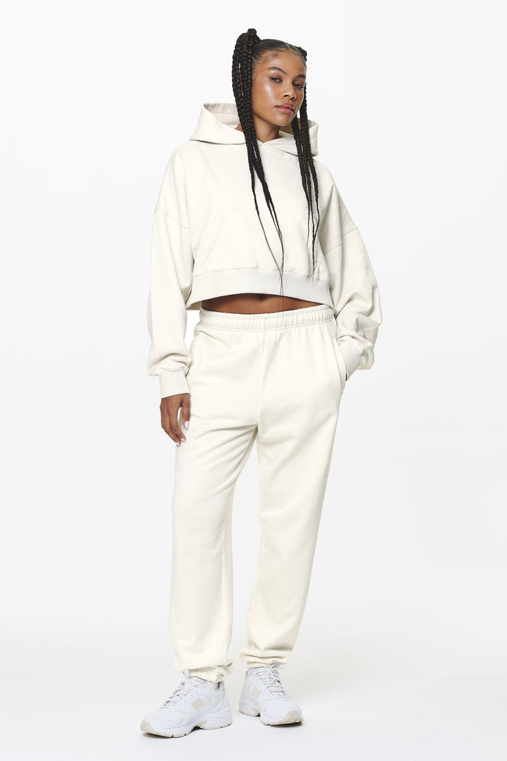Pegador Villa High Waisted Sweat Pants Washed Salty Cream Gum Rabatt