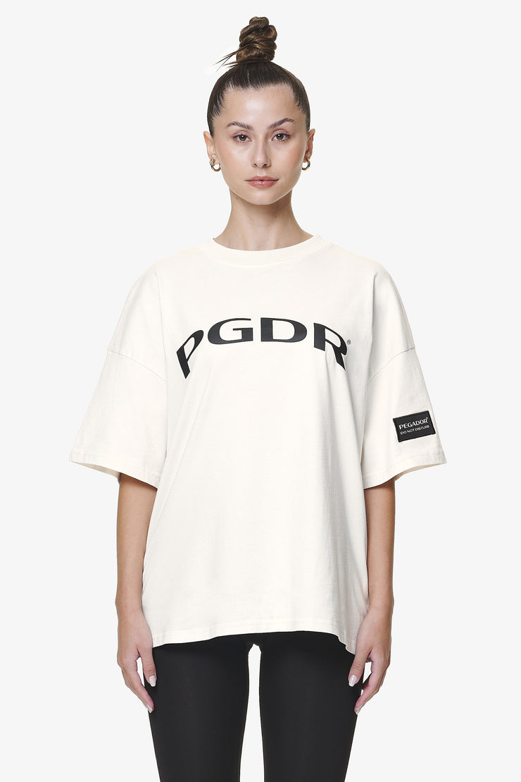 Pegador Troms Heavy Oversized Tee Washed Salty Cream Begrenztes Angebot