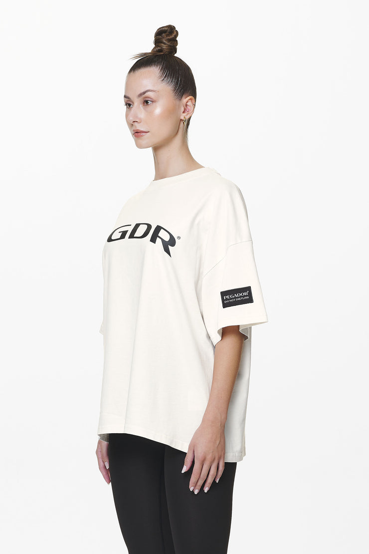 Pegador Troms Heavy Oversized Tee Washed Salty Cream Begrenztes Angebot