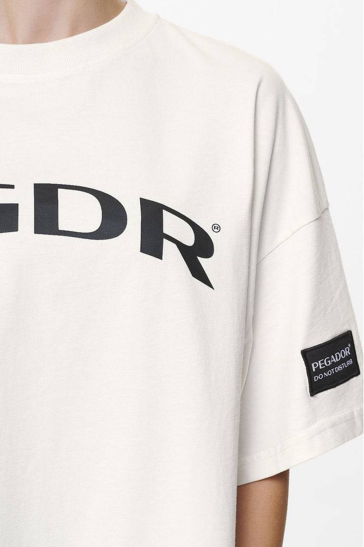 Pegador Troms Heavy Oversized Tee Washed Salty Cream Begrenztes Angebot