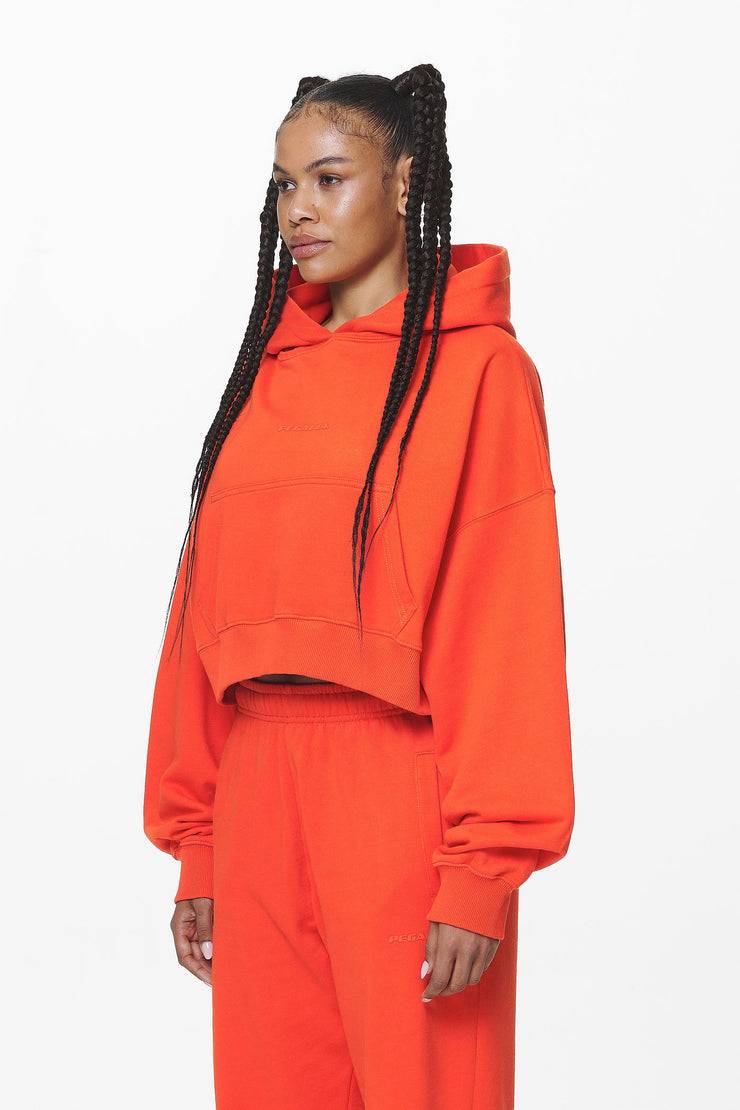 Pegador Salita Oversized Cropped Hoodie Washed Signal Red Gum Cyber Monday