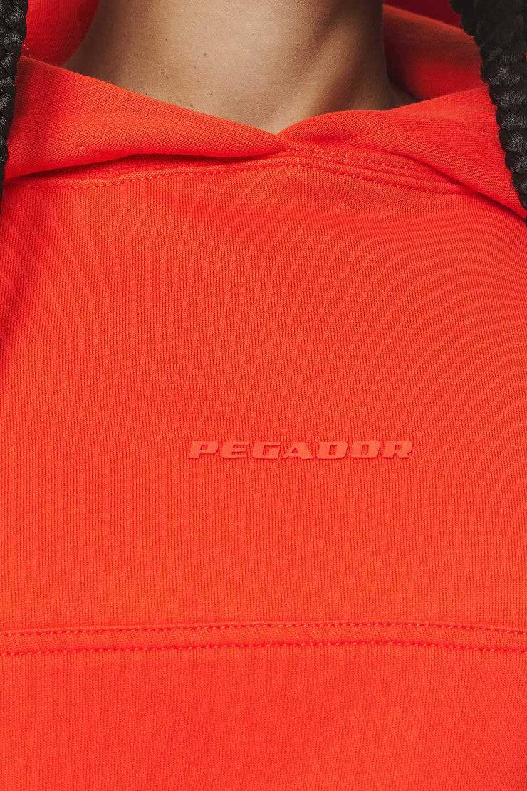 Pegador Salita Oversized Cropped Hoodie Washed Signal Red Gum Cyber Monday