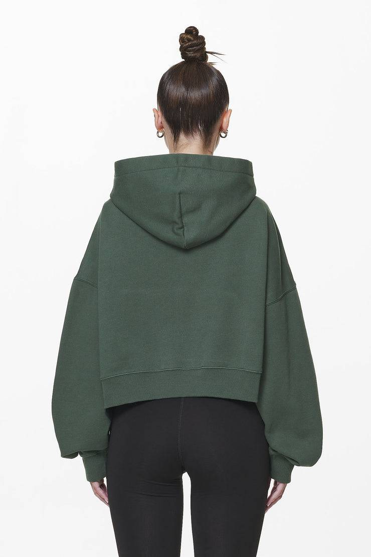 Pegador Salita Oversized Cropped Hoodie Washed Sage Green Gum Weihnachtsangebot