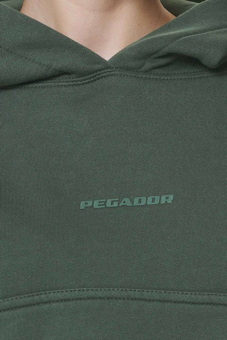 Pegador Salita Oversized Cropped Hoodie Washed Sage Green Gum Weihnachtsangebot
